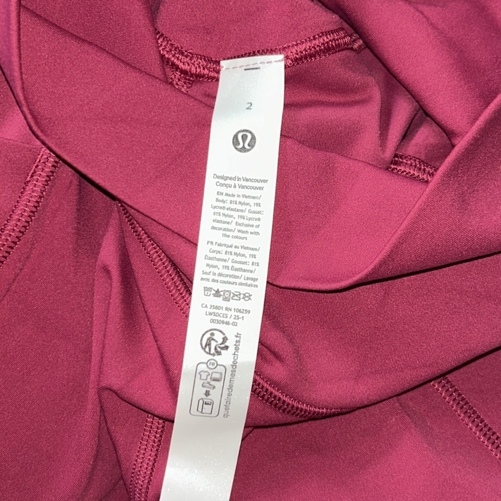 NWT Lululemon Align High-Rise Pant with Pockets 25"
Magenta Smoke size 2 - Picture 5 of 12